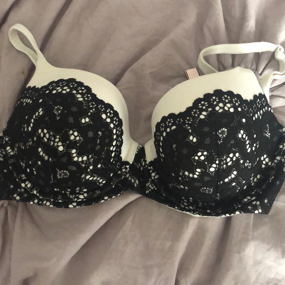 Black and white bra